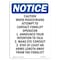 Signmission OSHA Sign, Caution When Pedestrians Attempt, 18in X 12in Rigid Plastic, 12" W, 18" L, Portrait OS-NS-P-1218-V-10526 - alternate 1